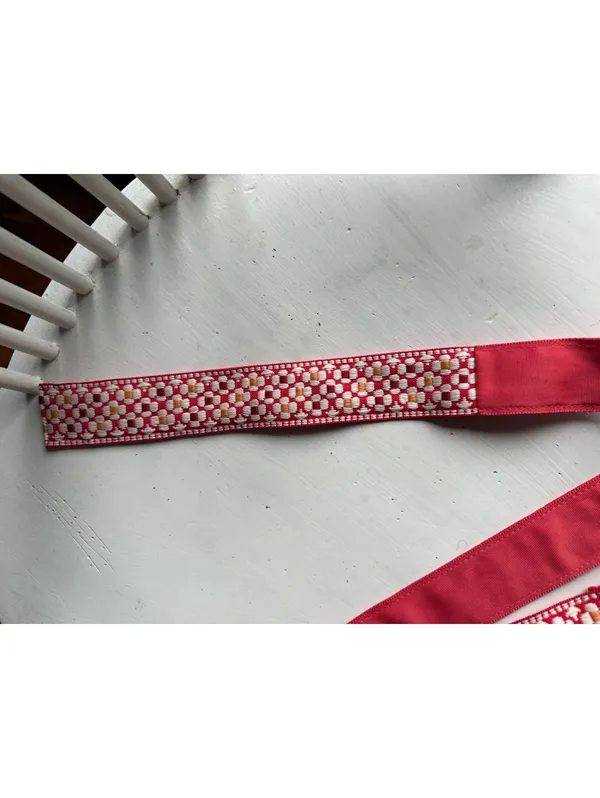 Eddie Bauer Medium Red and White Patterned Belt - Image 5