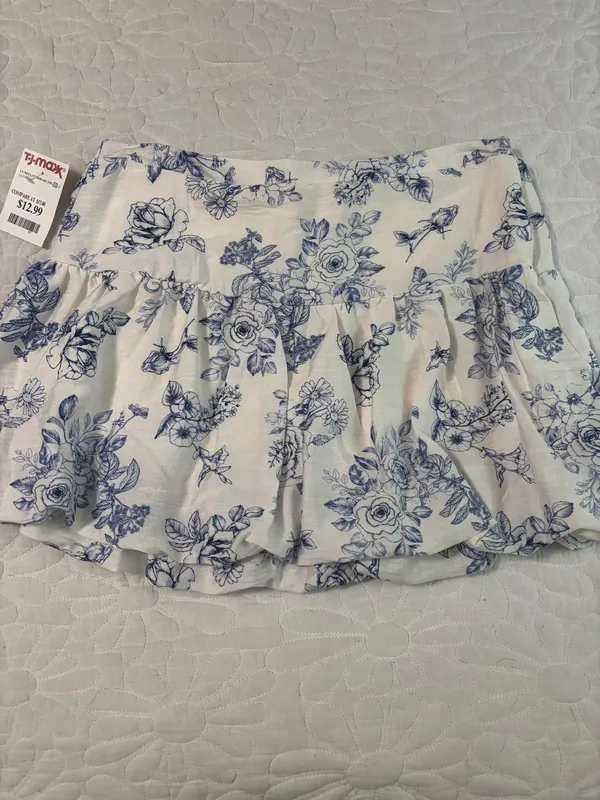 Blue floral skirt - Image 2