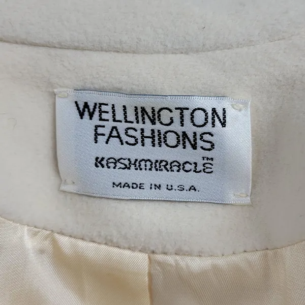 Wellington Fashions Kashmiracle Womens Jacket Coat Size M Cream Fleece Lined - Image 4