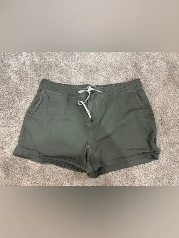 Vuori Ripstop Short Army Green Pockets Drawstring Cotton Hiking Outdoor Climb XL - Image 16