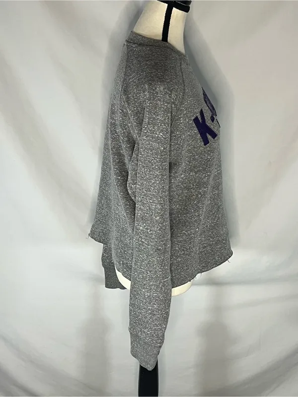 Champion K-State Powercat Raw Hem Cropped Women’s Crewneck Sweatshirt Small - Image 5