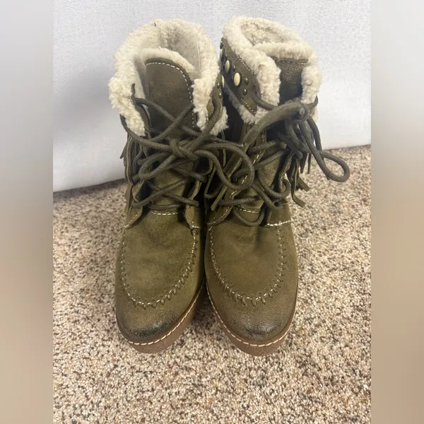Sam Edelman Women’s Size 7 Kemper Wedge Booties Festival Anthropologie Boho‎ GUC - Image 4