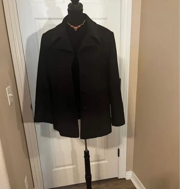 Preston & York Women’s Button-Front Fall Wool Pea Coat - Image 6