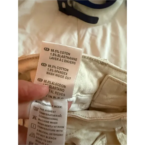 Easy Clothes “Solange” Cream Straight Leg Jeans – Size 34 / XS - Image 8