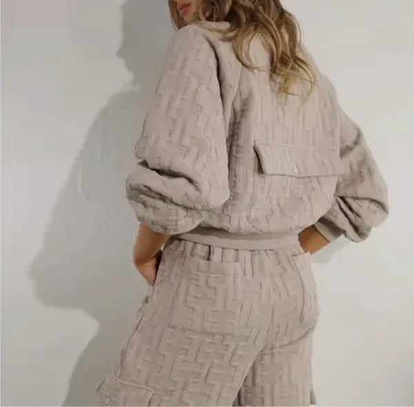 Embossed in Bomber and Long Pants Set by Mulla Tan - Image 2