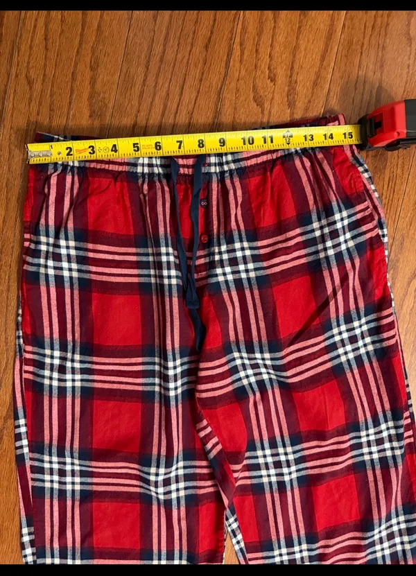 Stars Above Soft Red & Black lounger pants - Size Medium. Excellent condition. refer to measurements for accurate size. Measurements approximately 15” waste x 37” long. Priced to sell at as is condition. Non-smoking home. Don’t like my price, make reasonable offer. And thank you for checking my closet. - Image 5