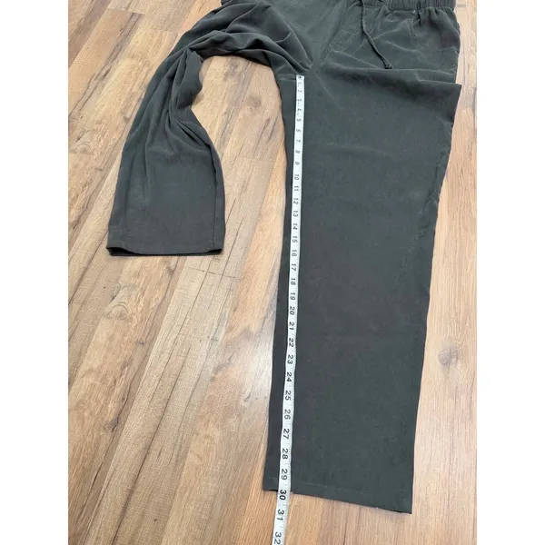 Blassport Stretch Pull On Pants Women's 12 Olive Green Drawstring Straight Leg - Image 7