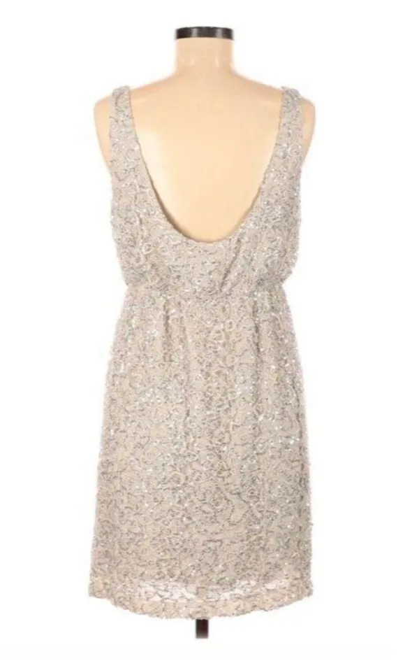 Miss Me Couture Cream Sequin Dress - Image 3
