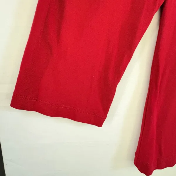 Lauren Ralph Lauren Red‎ Boat Neck Long Sleeve Top Viscose Stretch Large - Image 5