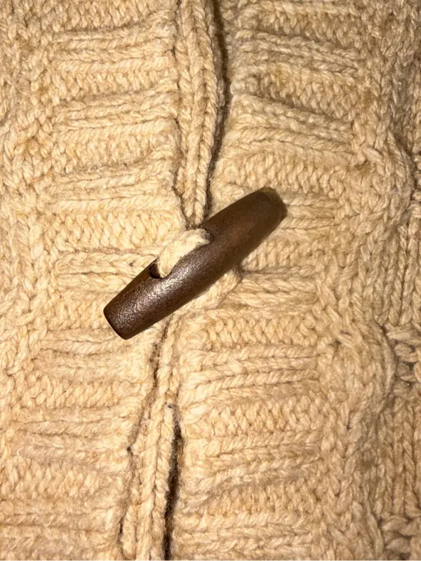 Fisherman's Sweater Cardigan Cotton Wool Size S Chunky Cropped - Image 9