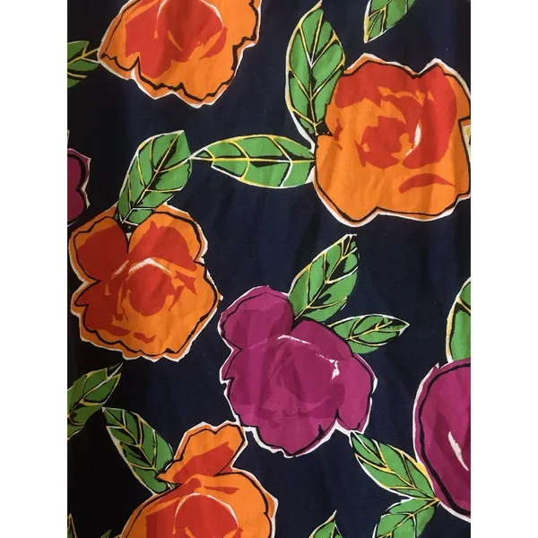 DW3 for David Warren Cotton Tropical Floral Print Sheath Dress Women's Sz 8 - Image 2