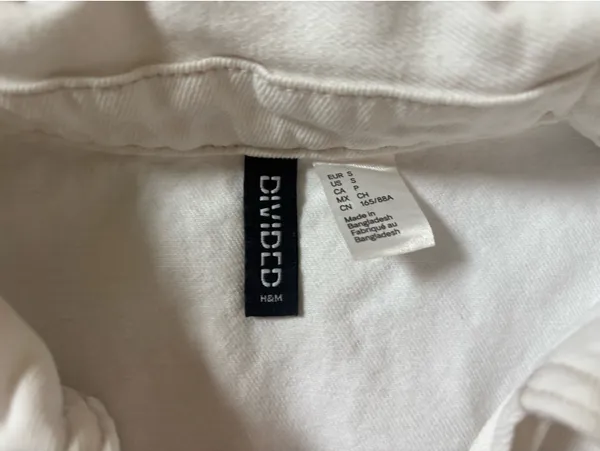 H&M white denim top  - Image 2