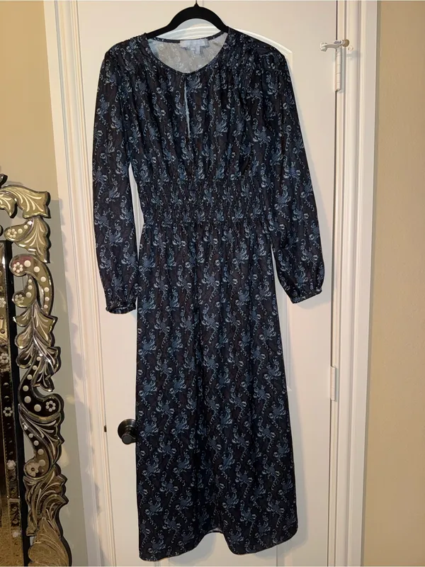 Hill House The Rosely Dress - Navy Cala Paisley - Size S - Image 2