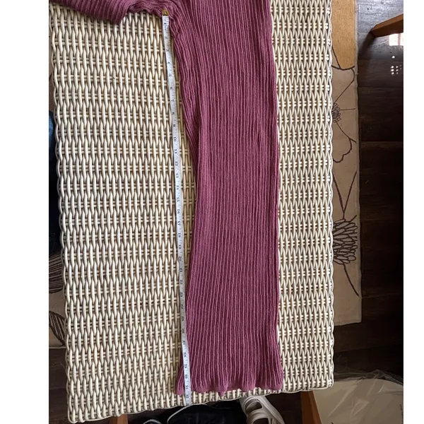SKIMS Ribbed Sheer Lounge Pants Large high rise comfortable layered luxury - Image 8