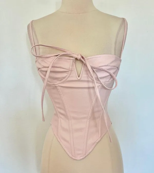 Revolve NWT Miaou Aphex Corset Pink - Image 9