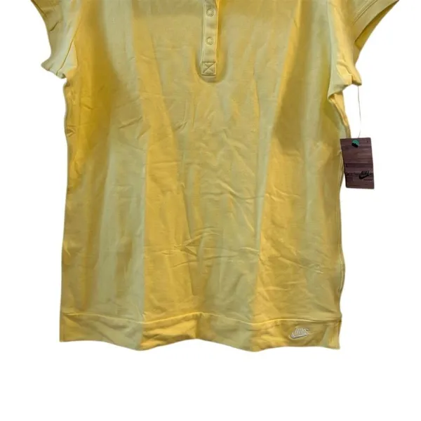 Nike Women's Yellow Polo Shirt XL Short Sleeve Casual Top‎ NWT - Image 2