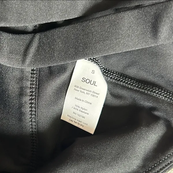 SoulCycle Black Sports Bra with Yellow Detail - Image 4