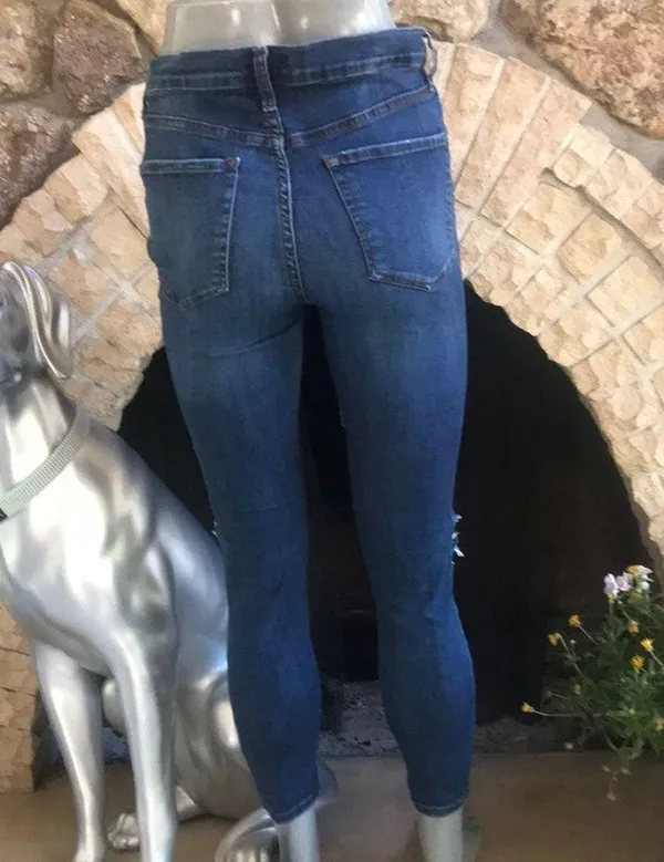 Free People Cropped Distressed High Rise Jeans Women's Size 29 - Image 2