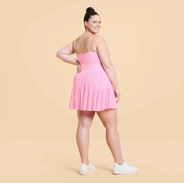 NWT! Popflex Blogilates Viral Taylor Swift Ballerina Active Dress Pink Size 1X - Image 2