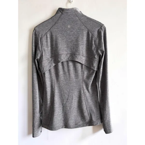 Lululemon Run‎ Swiftly Tech 1/2 Zip Pullover Heathered Grey Space Dye Womens 10 - Image 2