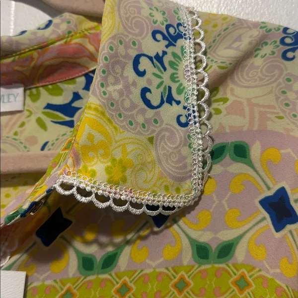 NWT Cynthia Rowley blouse size 1x‎ boho maximalist - Image 3