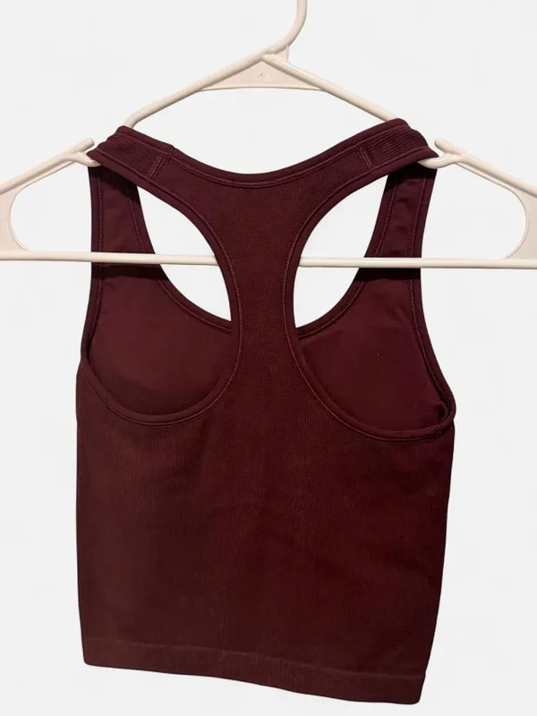 Target Burgundy crop top with built in bra #activewear #workout - Image 2