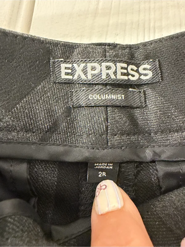 Express Black Plaid Columnist Dress Pants - Image 2