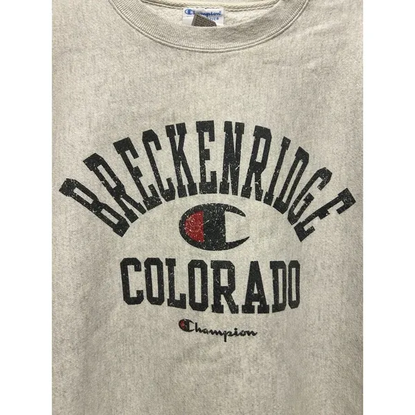Vintage Breckenridge Colorado Sweatshirt unisex Large Champion Reverse Weave 90s - Image 2