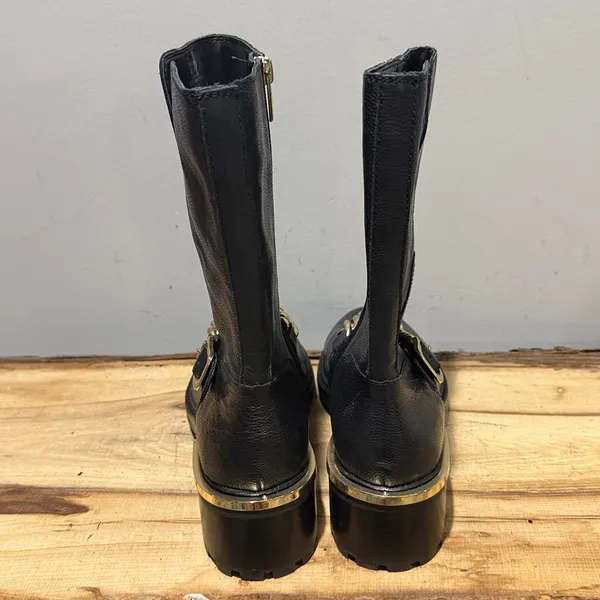 *NEW *‎ VINCE CAMUTO Keshilla gold hardware moto boots LEATHER Size 8.5 B29 - Image 10