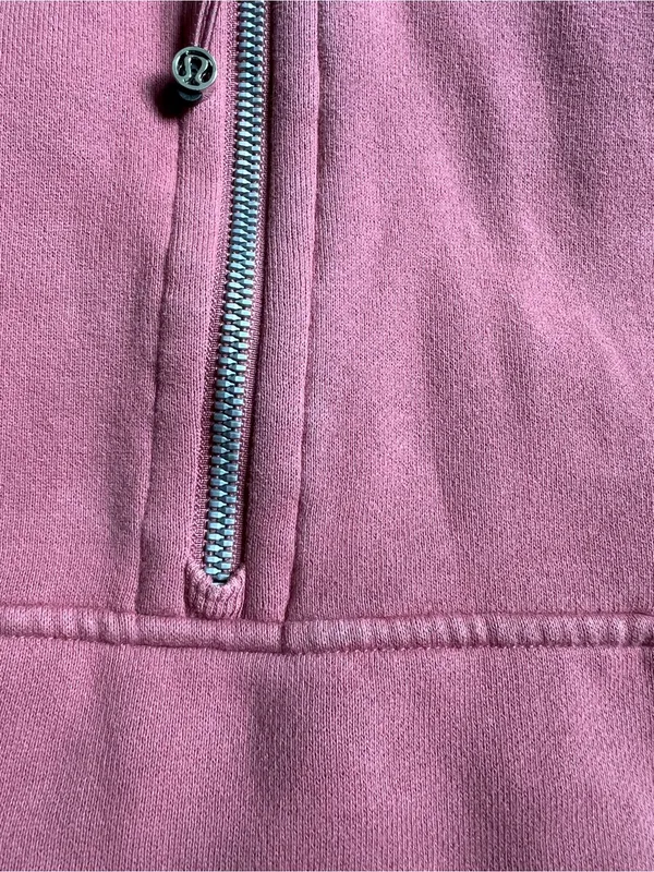 lululemon athletica Cropped scuba Half-Zip Hoodie in Dusty Rose size m/l - Image 6