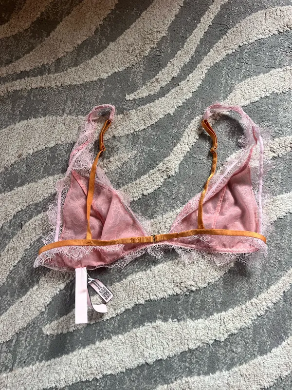 Victoria’s Secret pink and orange lace bralette - Image 2