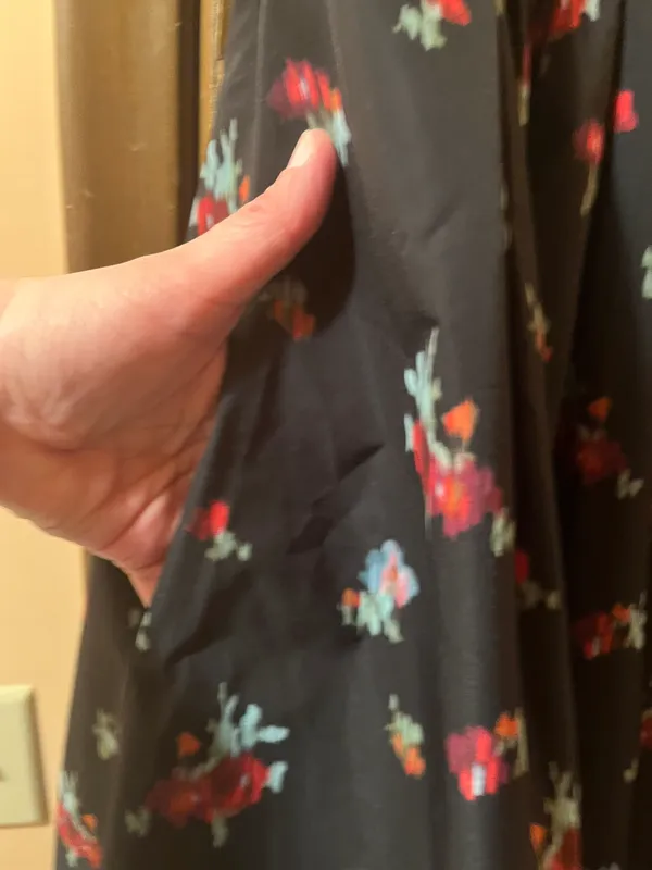 Hill House The Rosalind Dress in Black Ikat Floral Taffeta - Image 10