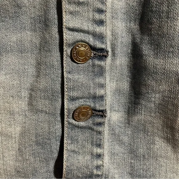 American Eagle Super Stretch High Rise Button Denim Skirt Size‎ 6 Cotton 90’s - Image 8