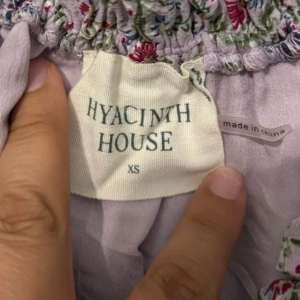 Tuckernuck Hyacinth House Purple Floral Smocked Ruffle Maxi Dress Size XS - Image 3