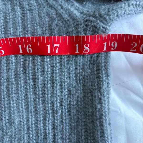 Quince Mongolian Cashmere Ribbed Crewneck Sweater Blue Gray XS SHWDC01 - Image 5
