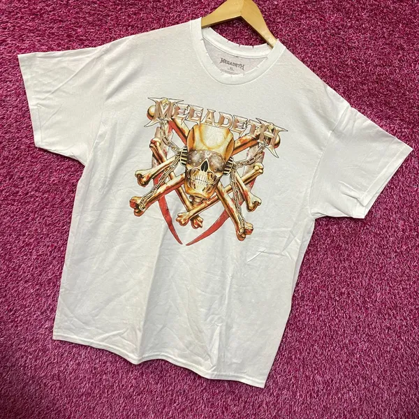 Megadeth Distressed Metal Rock Tshirt size Extra Large - Image 3