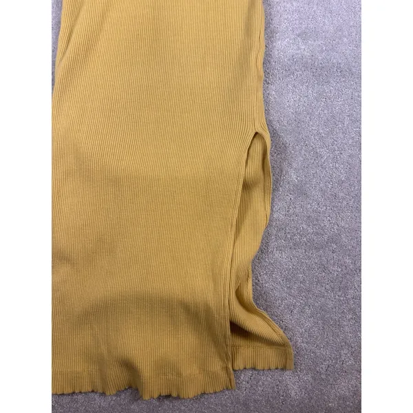 Free People Beach Last Minute Midi Dress In Yellow M Ribbed Multi Wear Options - Image 8