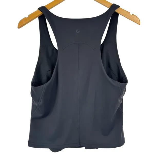 Lululemon InStill Tank Top Black Racerback Shelf Bra Square Neck Nulu Size 12 - Image 6