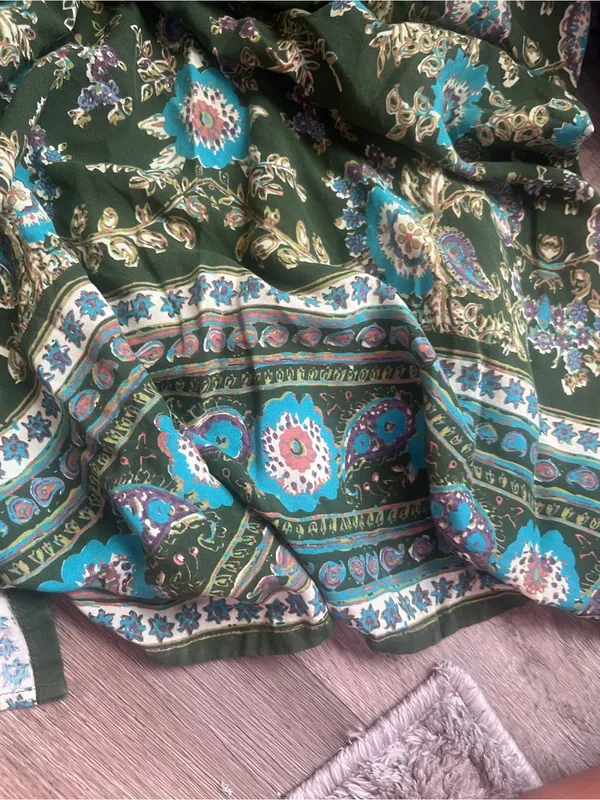 Natural Life Green Floral boho Maxi Dara Dress - Image 11