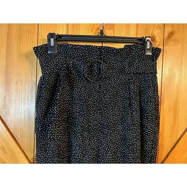 Express Ankle High Rise Black White Dress Pants Belted Front Pockets Size 4R (89 - Image 2