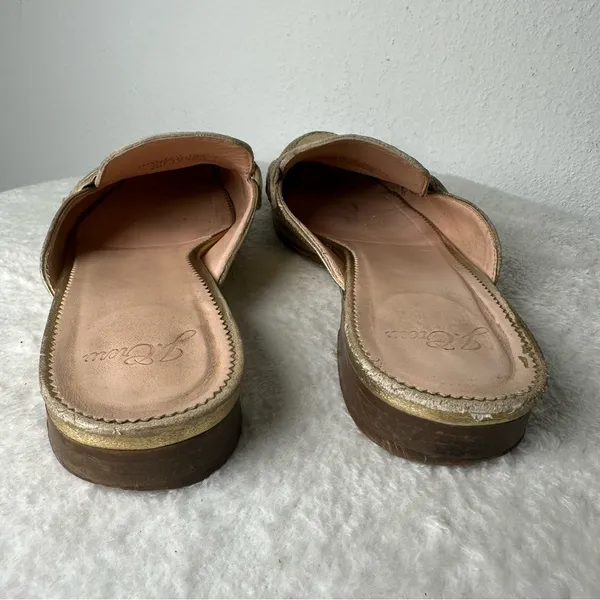 J. Crew Metallic Gold Loafers Women’s 7 - Image 6