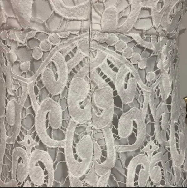 Angel Biba white lace dress. Size large - Image 11
