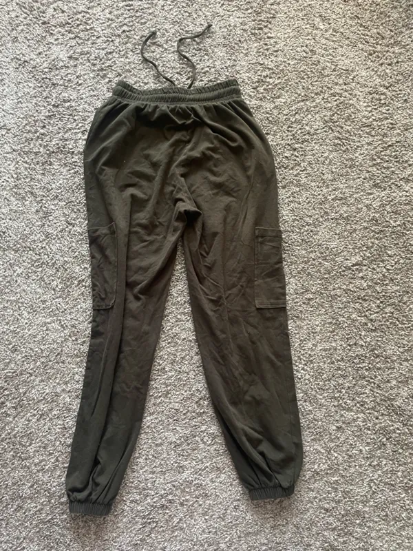 BUCKETLIST Olive Cargo Jogger Pants, small Green - Image 2