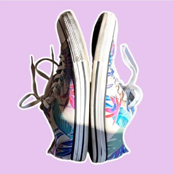 CONVERSE All Star Tropical Floral Print Sneakers Men’s 9 Women’s 11 - Image 4