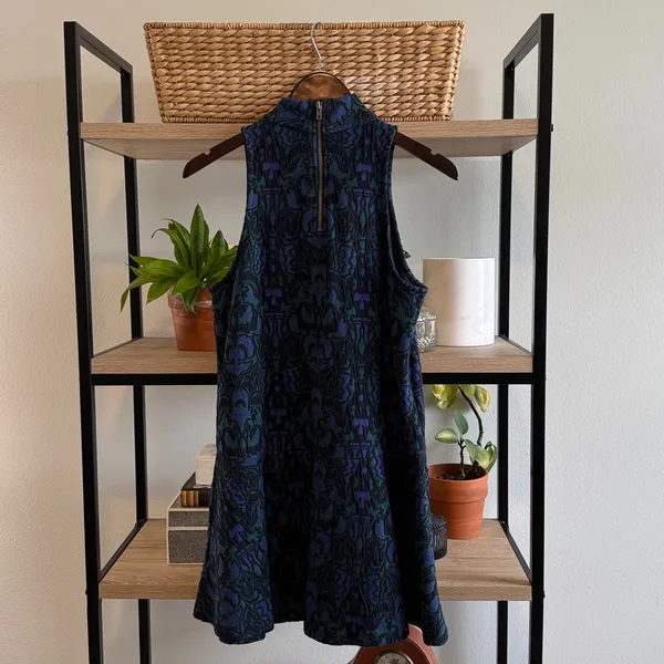 Free People Amelia Knit Jacquard Sleeveless Halter Mini Dress, S - Image 7