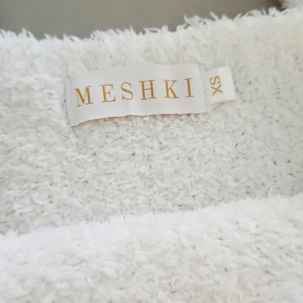 Meshki Fuzzy White Crop Tank - Image 4