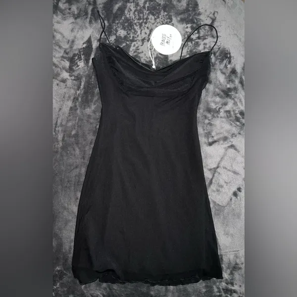 Princess Polly Sugar Mini Dress in Black Size 2 New with tag - Image 8