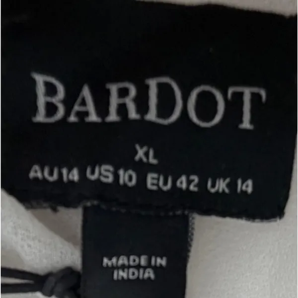 Bardot White Emere Lace Trim Satin Slip Dress XL 10 NWT - Image 2