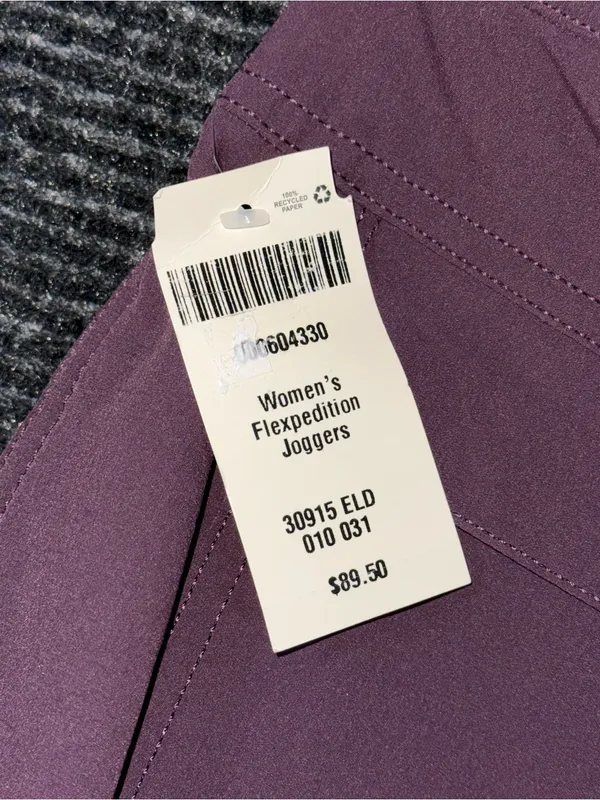 Duluth Trading Co NWT Women Flexpedition Joggers Elderberry Purple 10x28.5 Nylon - Image 7