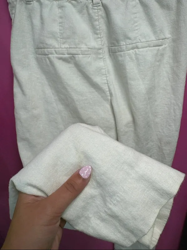 Abercrombie White Wide-Leg Women's Pants - Image 4
